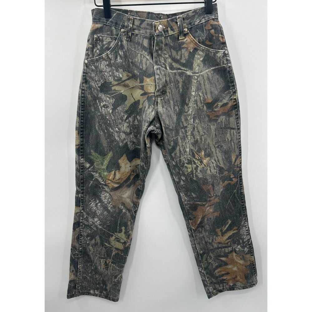 Vintage Wrangler Mossy Oak Camo Hunting Jeans Women 16 Camouflage Pant 26' waist